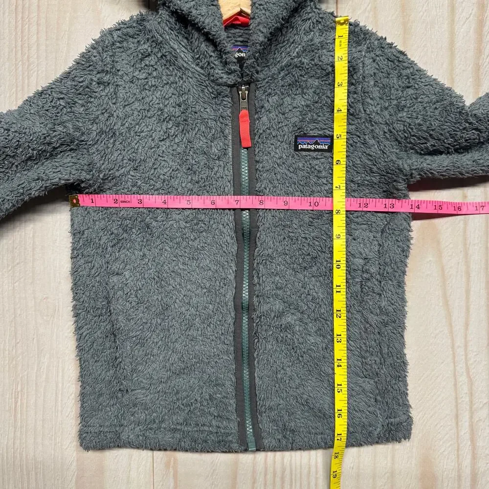 Patagonia Los Gatos Hoody Girls XS 5-6 Sherpa Pile Fleece Jacket Forge Gray